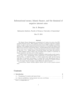 Informational money, Islamic finance, and the dismissal of negative