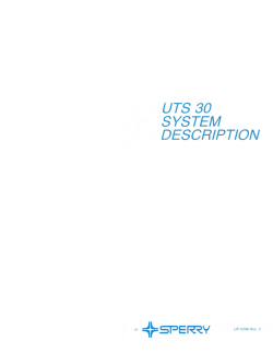 terminals :: UTS 30 :: UP-9796R2 UTS 30 System Description Nov85