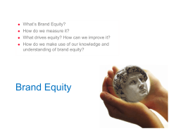 Session 2: Brand Equity
