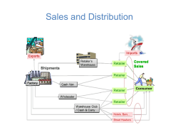 Session 8: Sales and Distribution