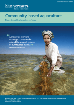 Community-based aquaculture