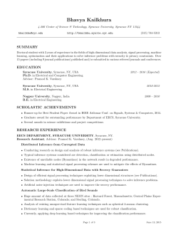 Curriculum Vitae - Bhavya Kailkhura