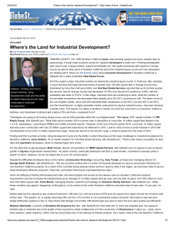 Where`s the Land for Industrial Development?