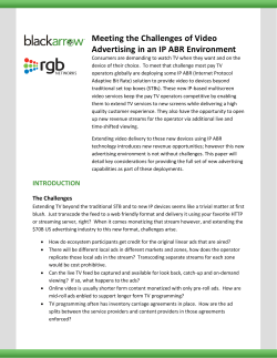 Video Advertising in an IP ABR Environment