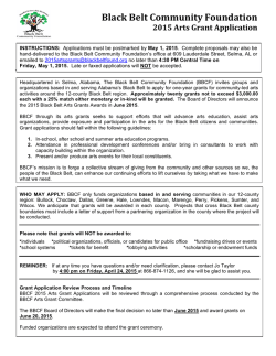 2015 Arts Grant Application - Black Belt Community Foundation
