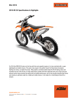 2016 85SX Specifications & Highlights