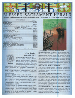 2015-03-29 BSC Herald - Blessed Sacrament Catholic Church