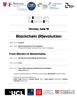 Agenda - Blockchain Workshops