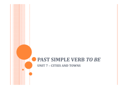 PAST SIMPLE VERB TO BE
