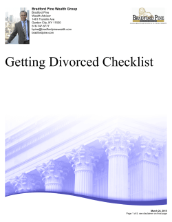 Pre-Divorce Checklist.