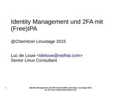 Identity Management und 2FA mit (Free)IPA