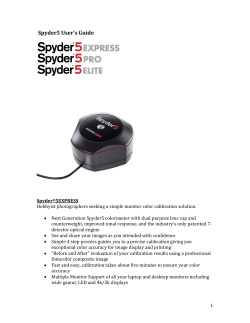 Spyder5 User`s Guide