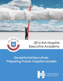 2016 IHA Hospital Executive Academy Exceptional Executives