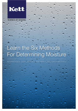 Learn the Six Methods For Determining Moisture - Blog