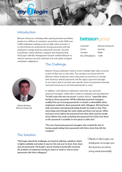 The Challenge Introduction Betsson Case Study