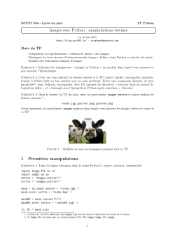 Images avec Python : manipulations bovines 1 PremiÃ¨res