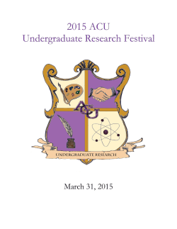2015 Research Festival Program