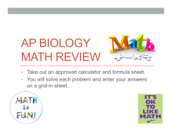 AP Biology Math Review ppt