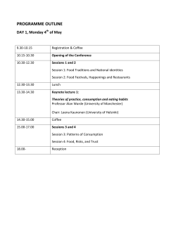 fis â programme and session schedule
