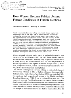 How Women Become Political Actors