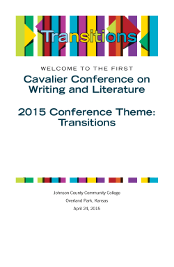 Cavalier Conference on Writing and Literature 2015