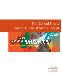 Film School Shorts Season 3 â Social Media Toolkit