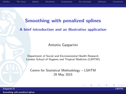 Smoothing with penalized splines - A brief