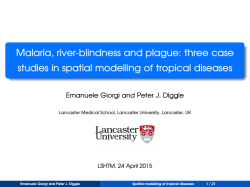 three case studies in spatial modelling of tropical