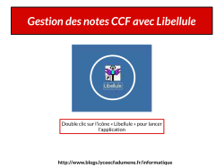 Gestion des notes CCF avec Libellule