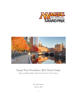 GP Providence 2015 Travel Guide