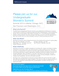 McK Undergraduate Women`s Summit Flyer 2015.
