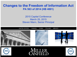 Freedom of Information Act - Michigan Municipal League