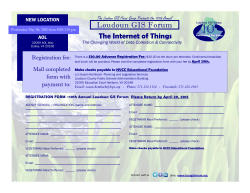 Agenda, Registration, and Map Submittal Form