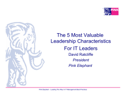 The 5 Most Valuable Leadership Characteristics For IT