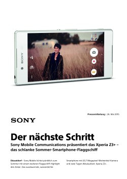 Der nÃ¤chste Schritt - Sony Mobile in the News