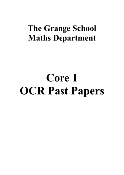 C1 Past Paper Booklet - The Grange School Blogs