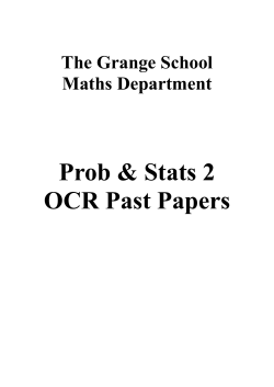 S2 Past Paper Booklet - The Grange School Blogs