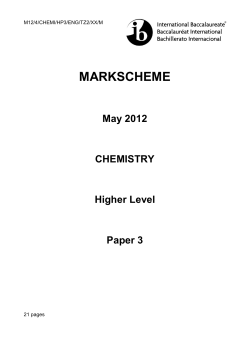 Chemistry HL paper 3 TZ2