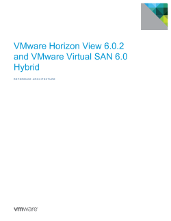VMware Horizon View 6.0.2 and VMware Virtual