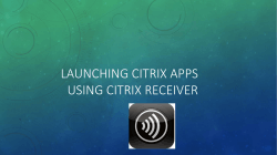 Launching Citrix Apps using Citrix receiver - UNC