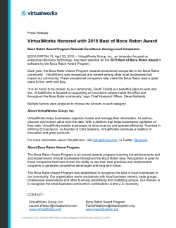 VirtualWorks Honored with 2015 Best of Boca Raton Award