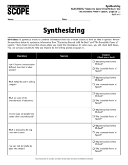 Synthesizing - Haut Gap Middle School