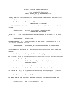 Graduates List - Bloustein School of Planning and Public Policy