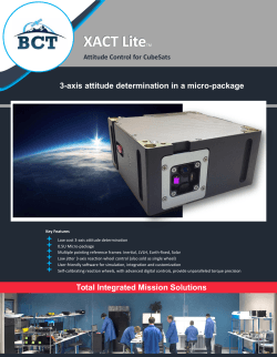 BCT XACT Lite Datasheet - Blue Canyon Technologies