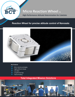 BCT Micro RW Datasheet (CubeSat)