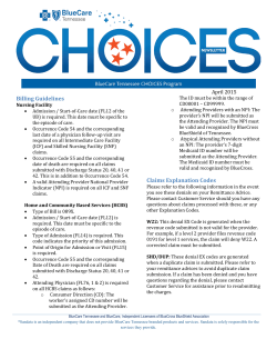 CHOICES Newsletter April 2015 - BlueCare
