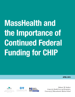 MassHealth and the Importance of Continued Federal Funding for
