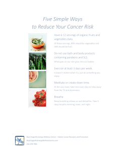 Five Simple Ways to Reduce Your Cancer Risk