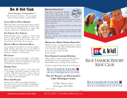 Be A Kid Club - Blue Harbor Resort