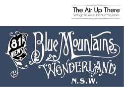 The Air Up There - Blue Mountains Cultural Centre